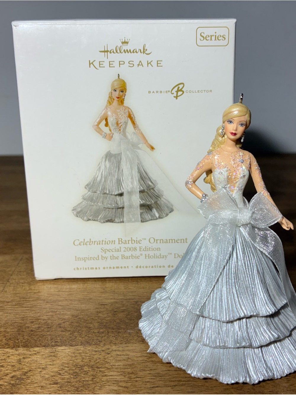Hallmark Keepsake Barbie Celebration 2008 Christmas Ornament w/ Box QX2864